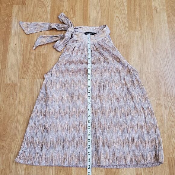 NEW! INC Tie-Neck Shine Halter Top size Medium - Picture 9 of 13